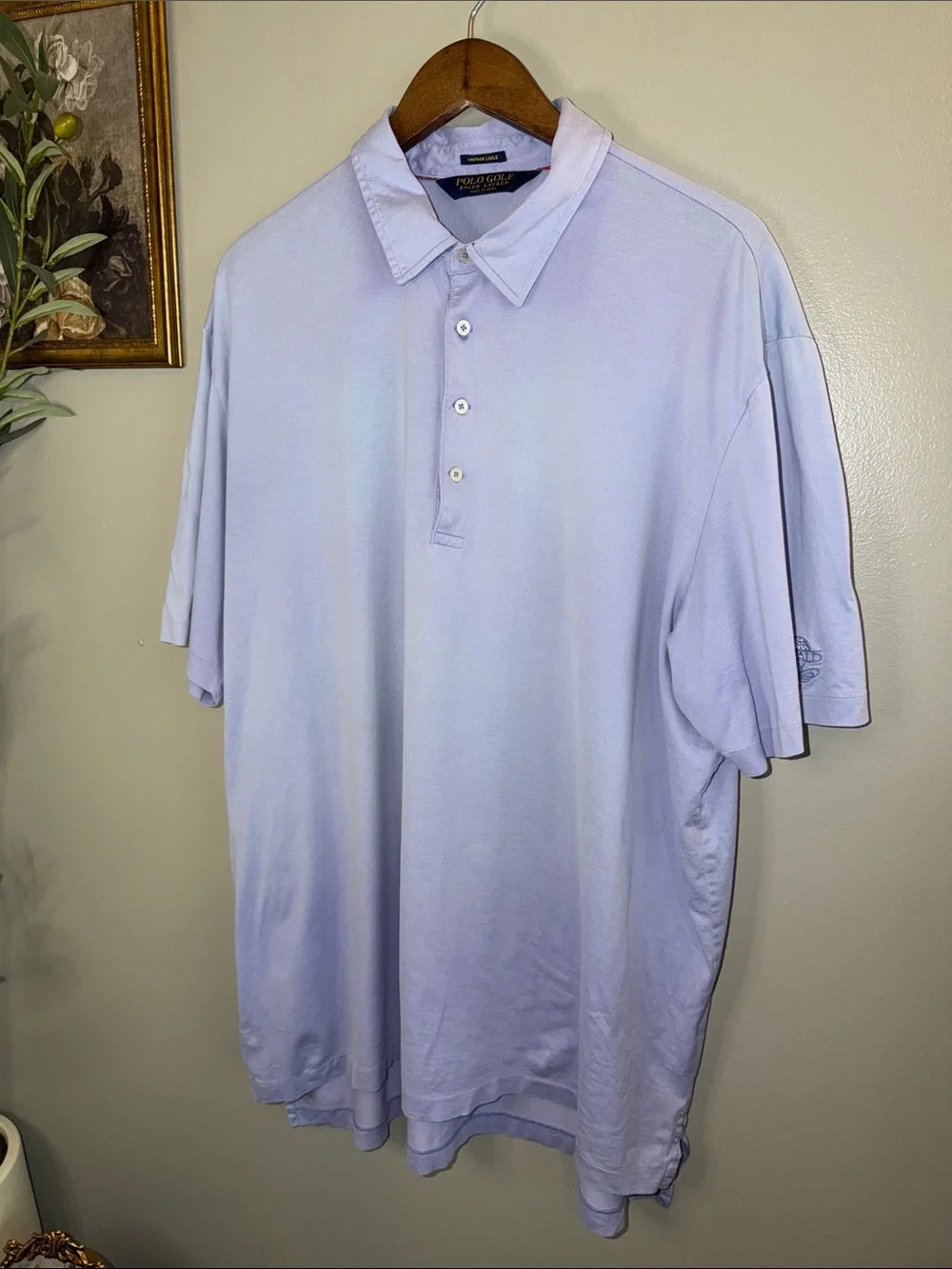 Polo Golf Ralph Lauren Pima Cotton Lisle Polo XXL Lavender Emerald Coast Logo